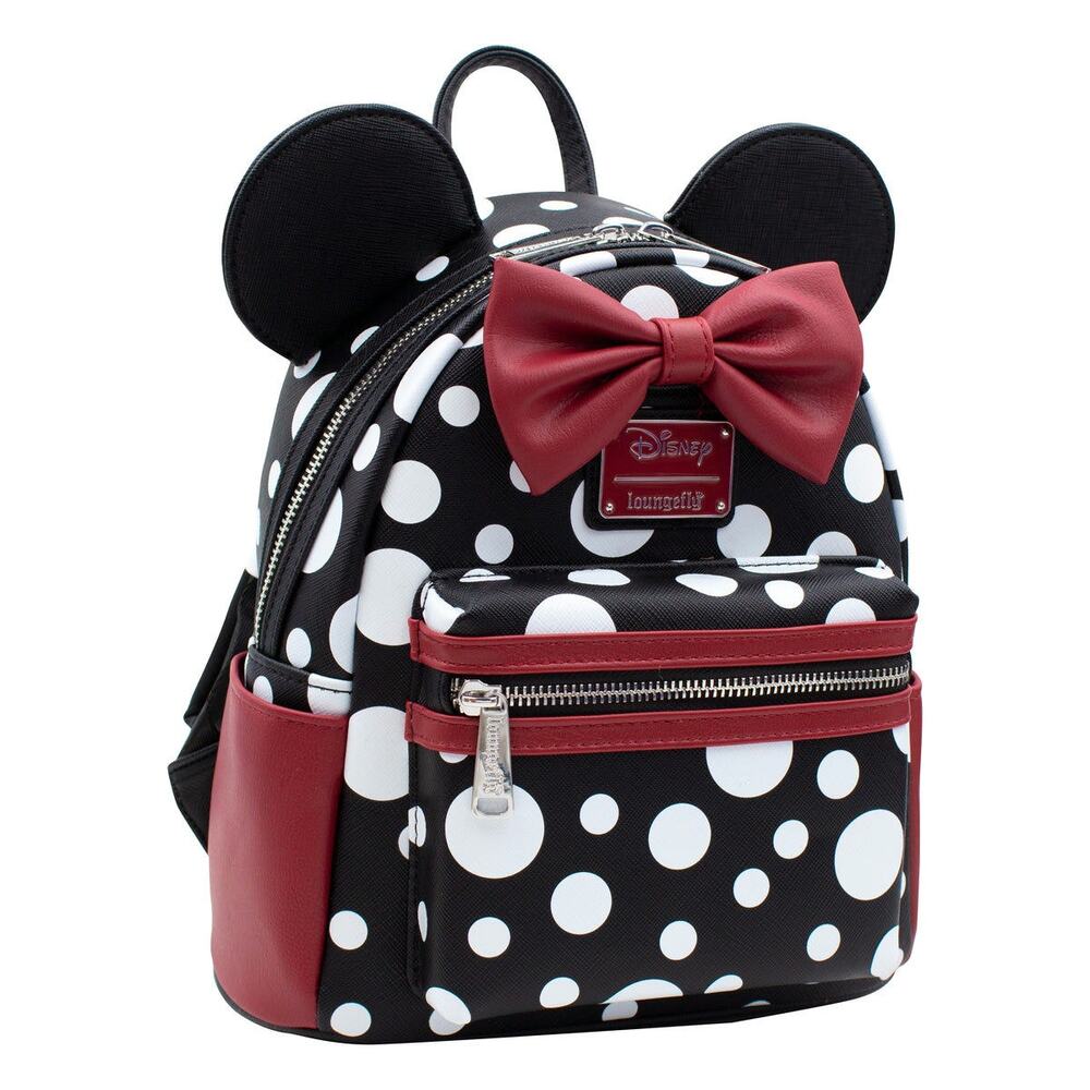 NWT Loungefly‎ Disney Minnie Mouse Bow & Ears Mini Backpack - Picture 2 of 6